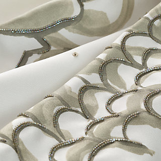 Libre Comme Pegase embroidered scarf 90 - White | Hermès USA